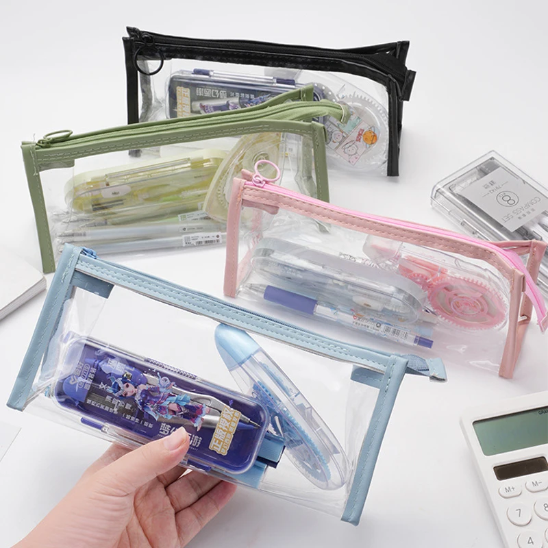Office Supply Office Stationery Items - Transparent Pencil Case Large Capacity Pen