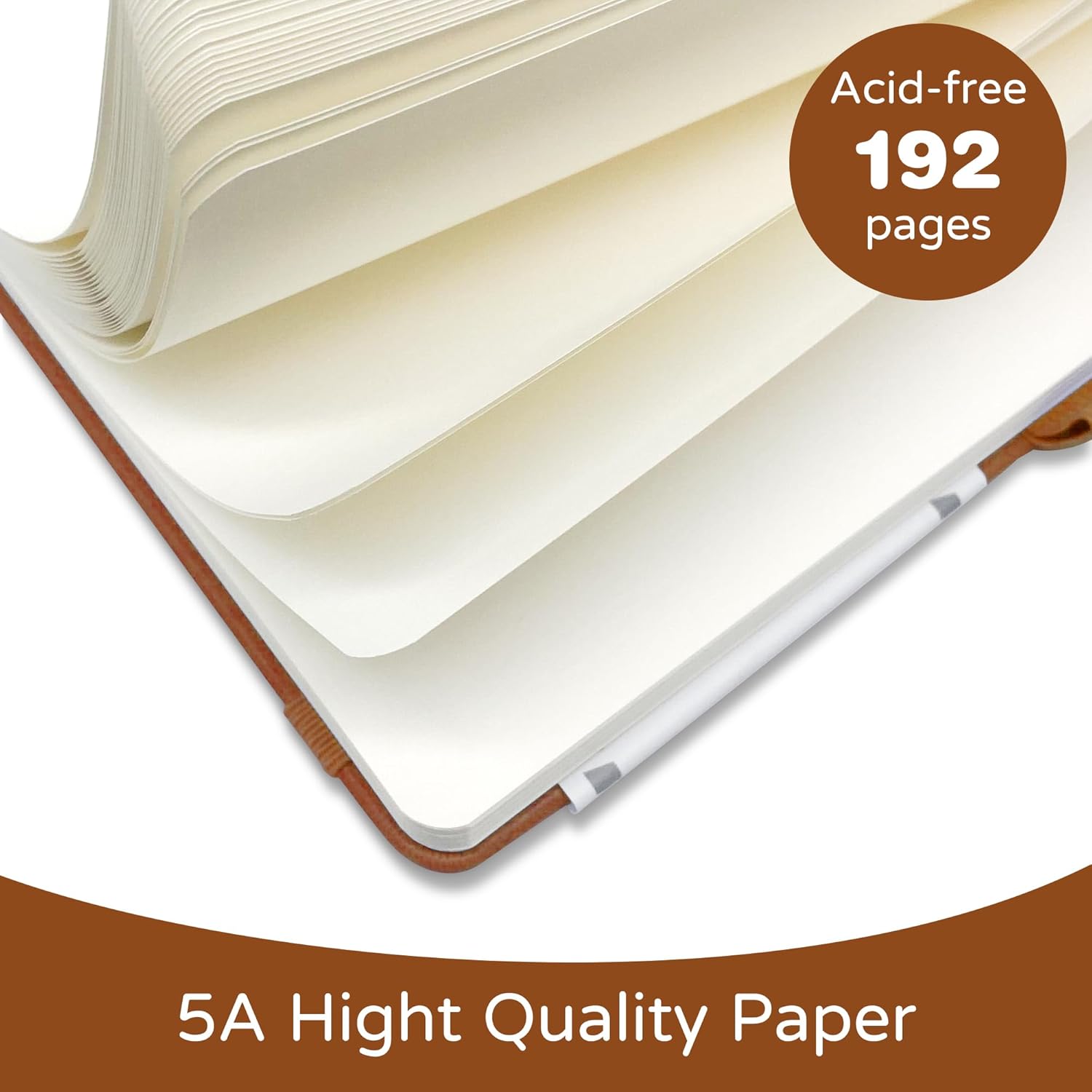 A5 Blank Journal Notebook 192  - Journal Leather Hardcover recension och pris