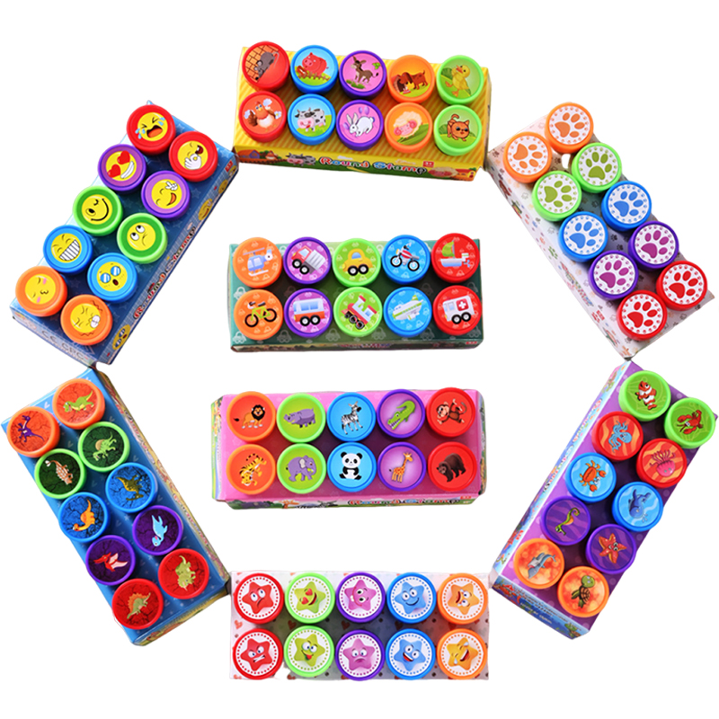 10pcs/box Assorted Stamps Self - Self Inking Stamp recension och pris