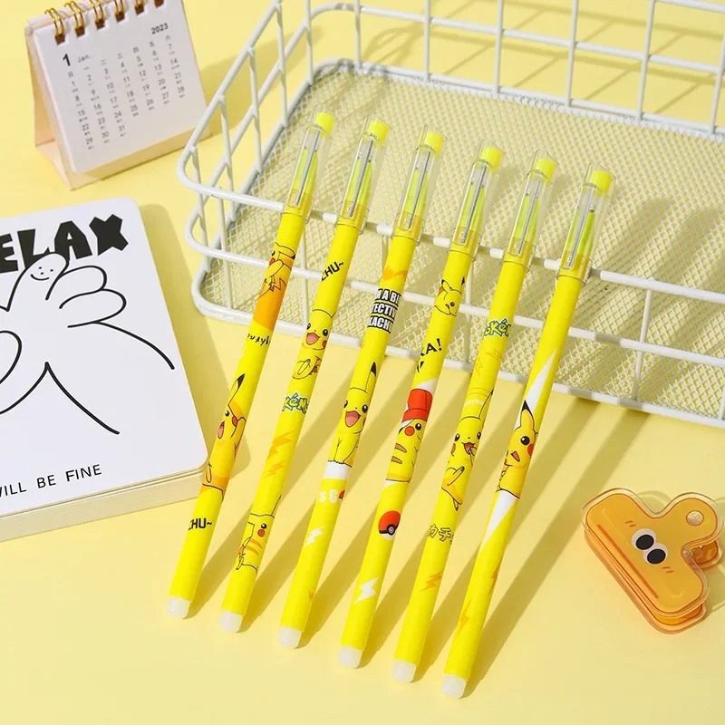 12Pcs Pokemon Pikachu Erasable - Office Supply Office Stationery Items recension och pris