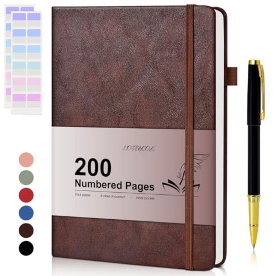 Lined Journal Notebook for Men - Journal Leather Hardcover recension och pris