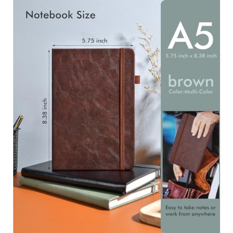 Lined Journal Notebook for Men - Journal Leather Hardcover recension och pris
