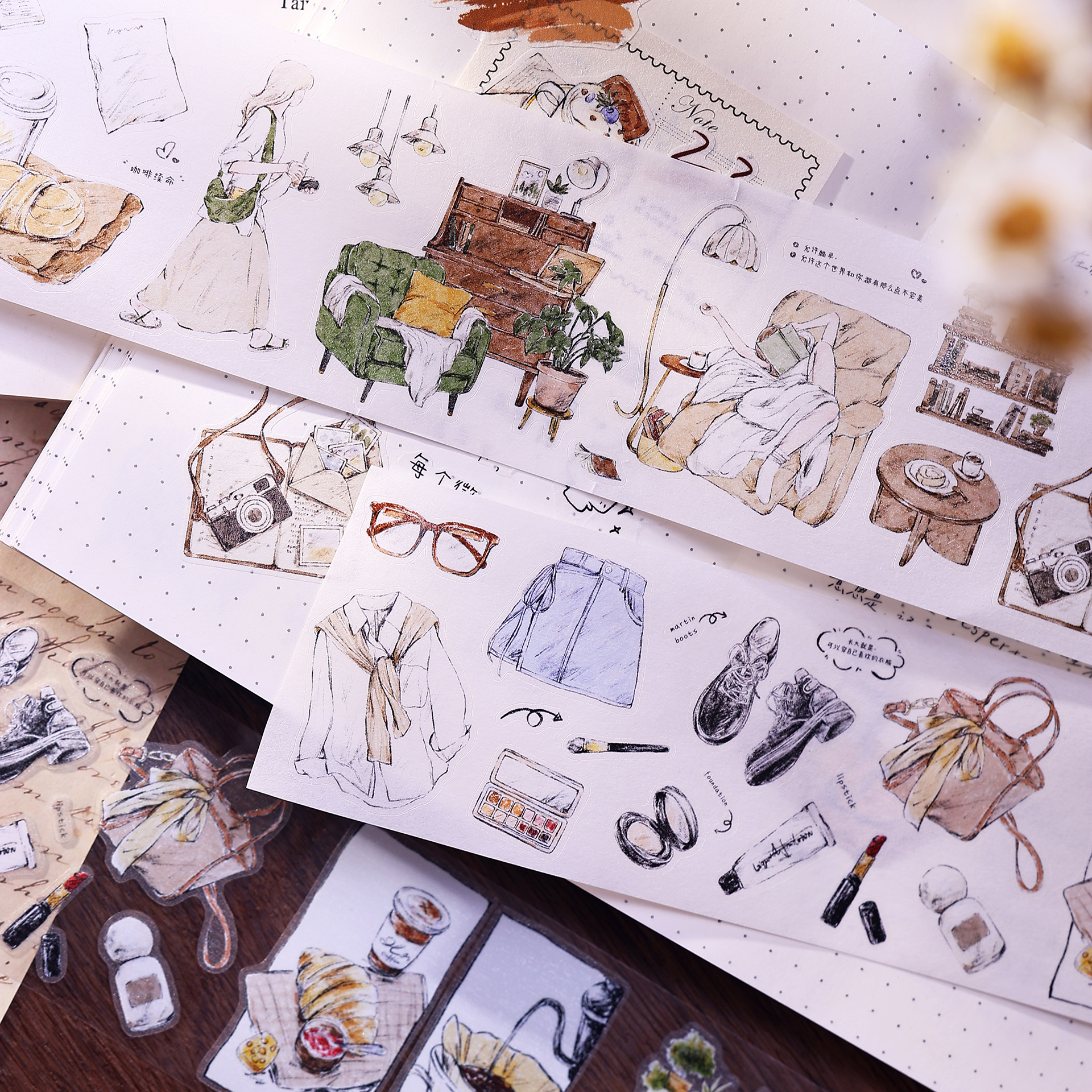 XiaoBaiJia Studio Vintage Girl - Washi Tape Set recension och pris