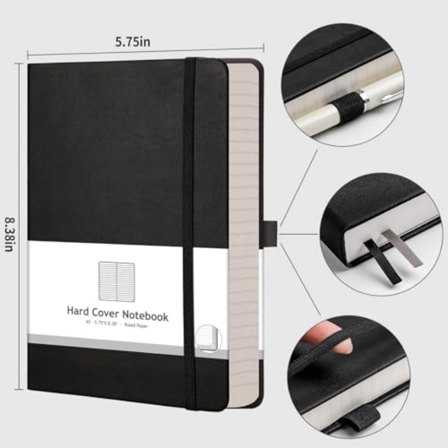 Thick Journal Lined Notebook - - Journal Leather Hardcover recension och pris