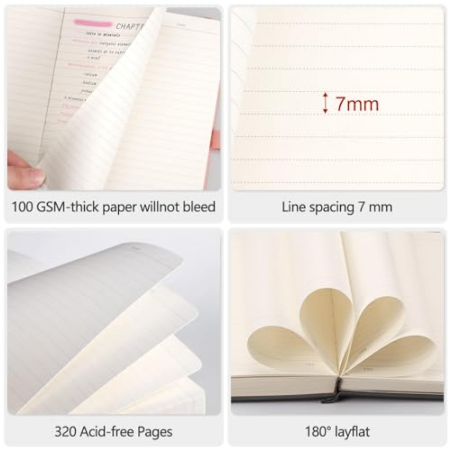Thick Journal Lined Notebook - - Journal Leather Hardcover recension och pris