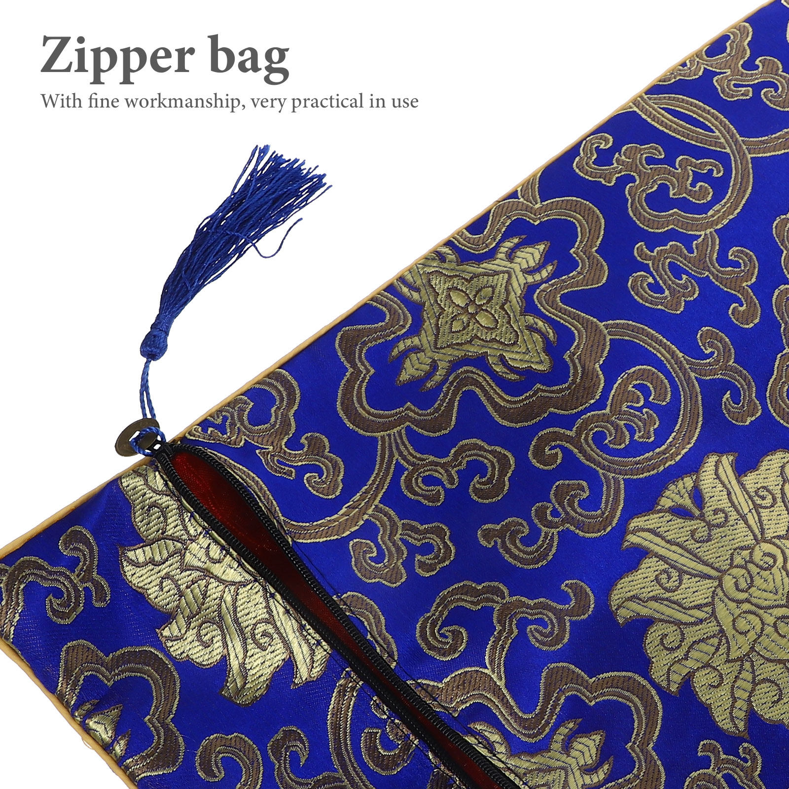Chic Chinese Pattern Zipper Pe - Pencil Case Large recension och pris