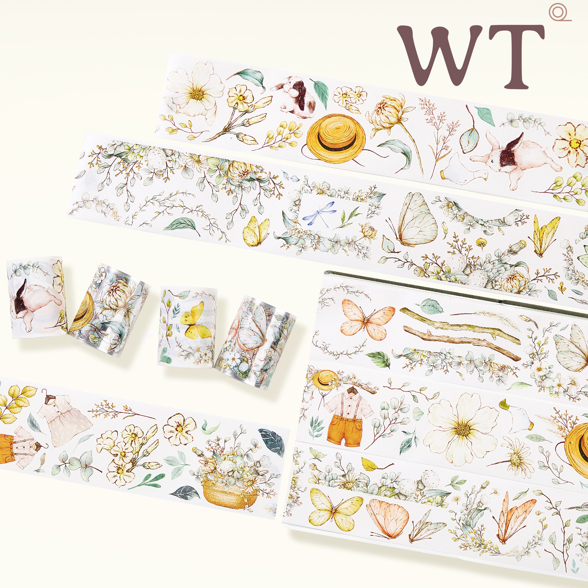 WT Studio Vintage Flower Bunny - Washi Tape Set recension och pris
