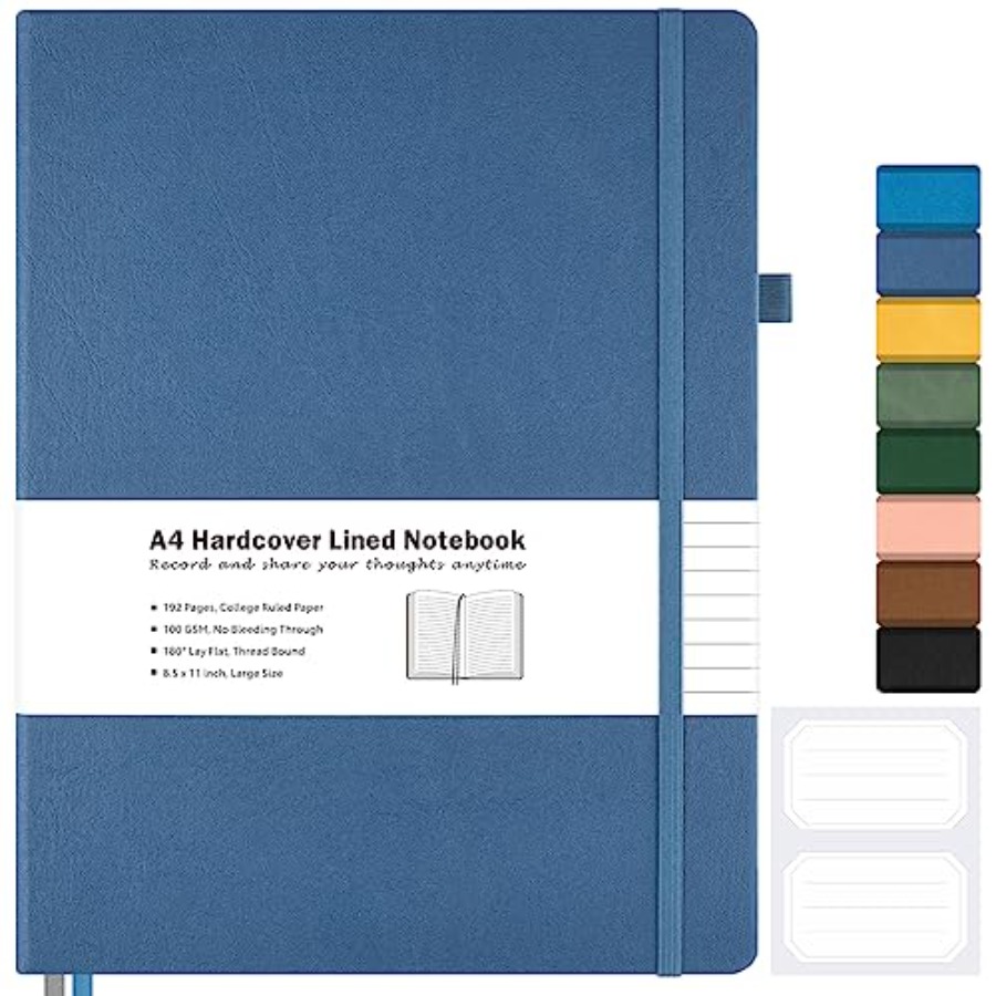 College Ruled Notebook, A4 Har - Journal Leather Hardcover recension och pris