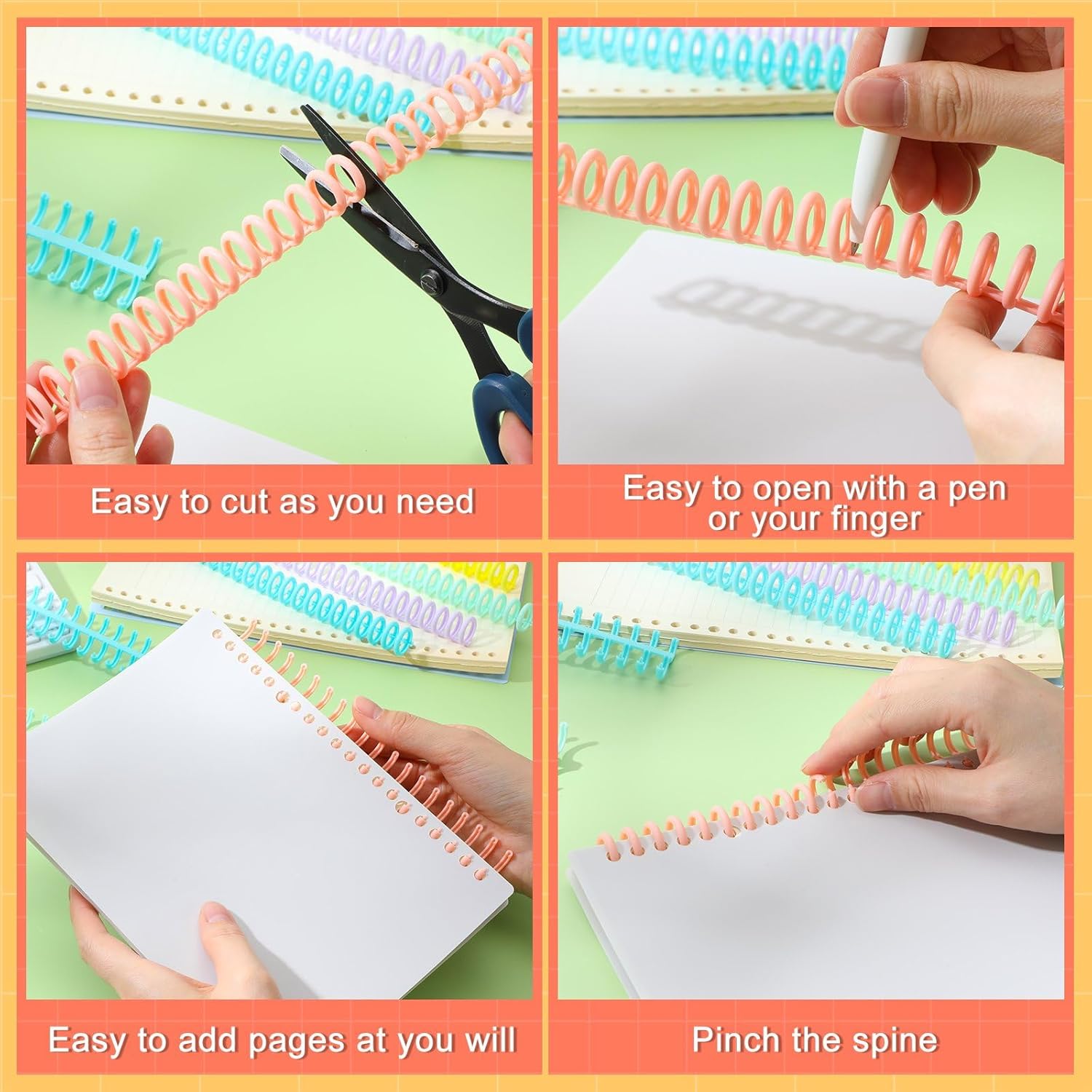 50 Pcs Comb Binding Spines 1/2 - Binding Comb Plastic recension och pris