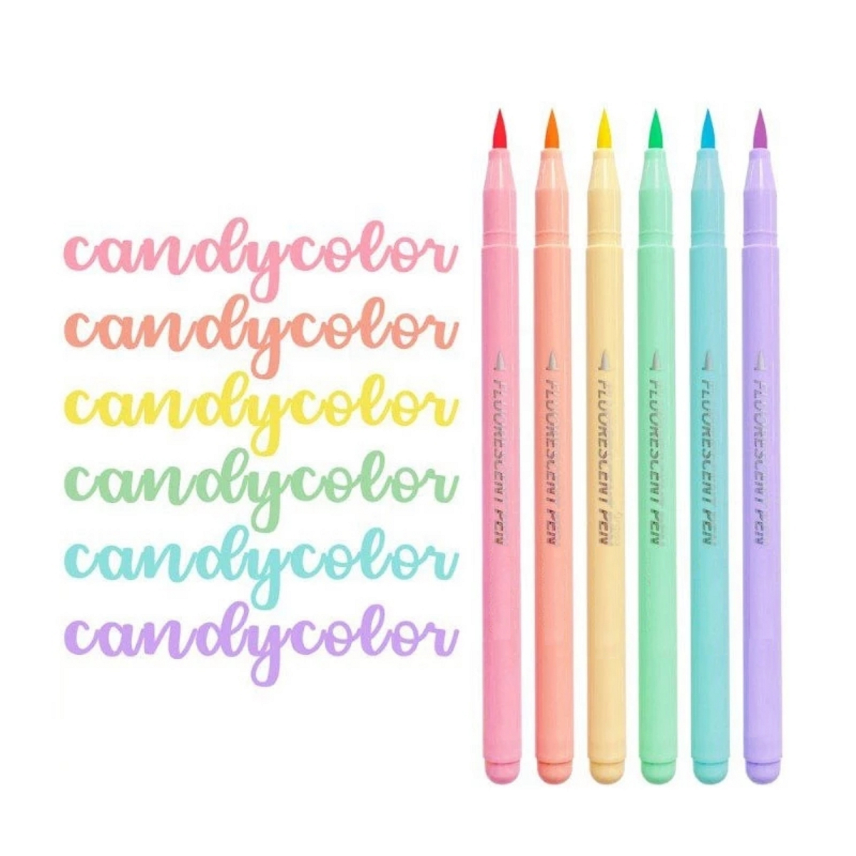 6pcs Soft Brush Fluorescence P - Highlighter Set Pastel recension och pris