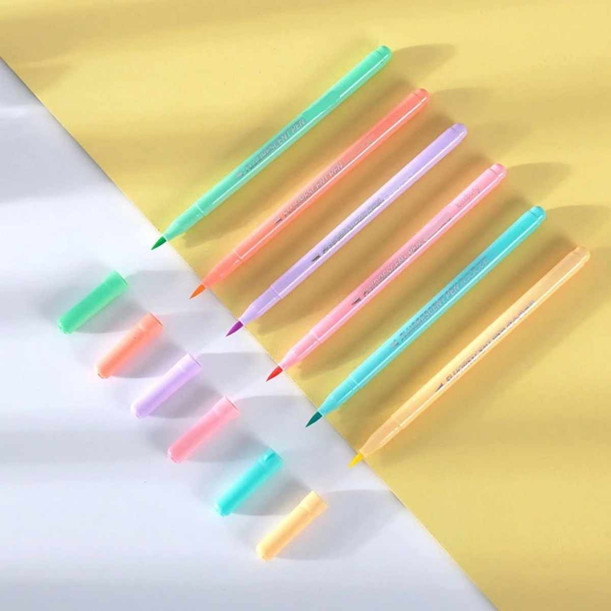 6pcs Soft Brush Fluorescence P - Highlighter Set Pastel recension och pris