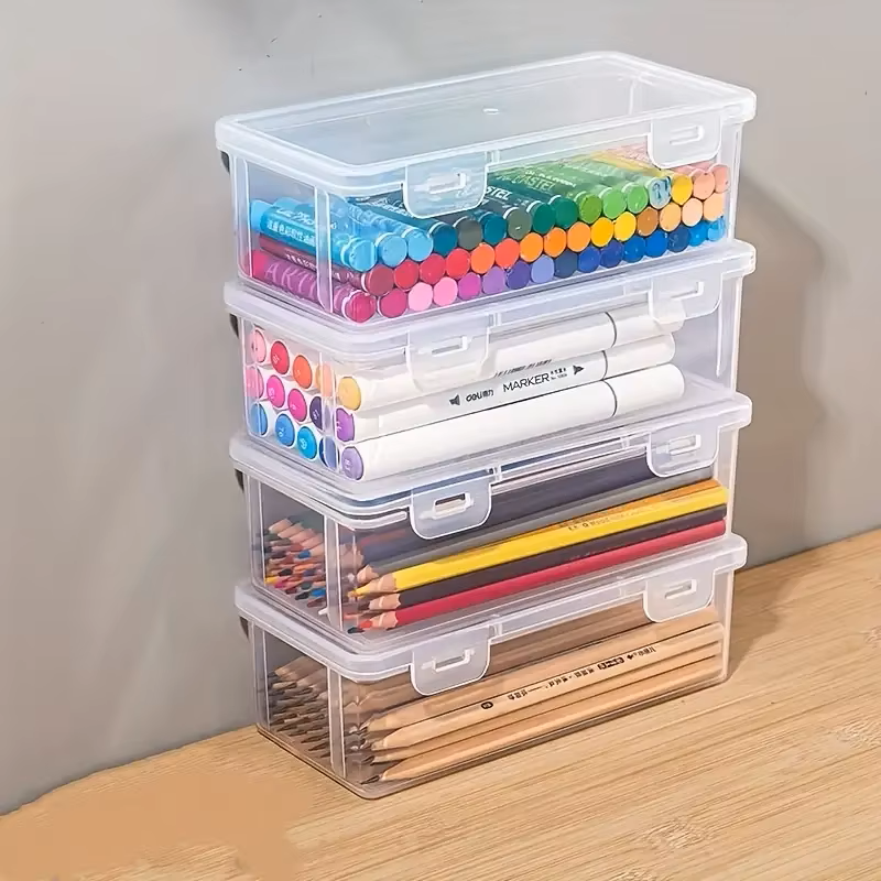4 large transparent PP storage - Stationery And Office Supply Stores recension och pris