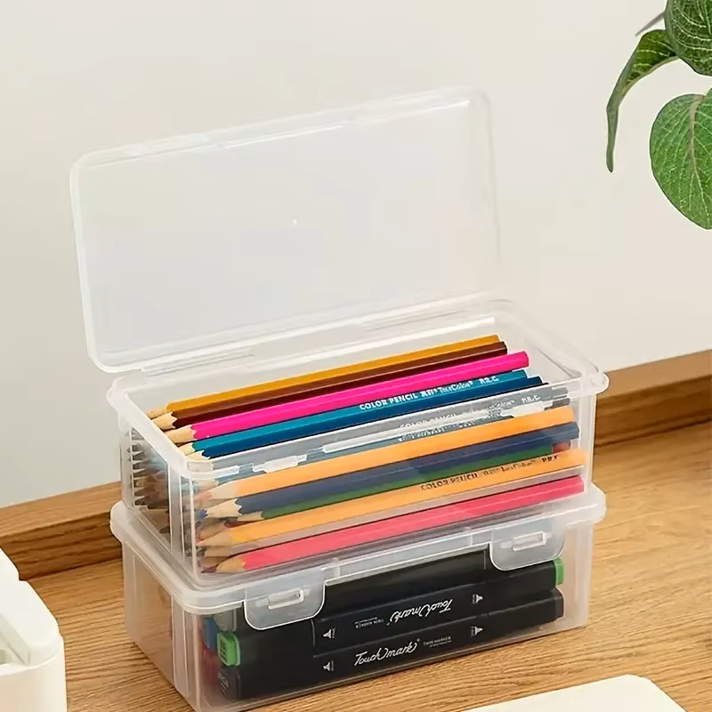4 large transparent PP storage - Stationery And Office Supply Stores recension och pris