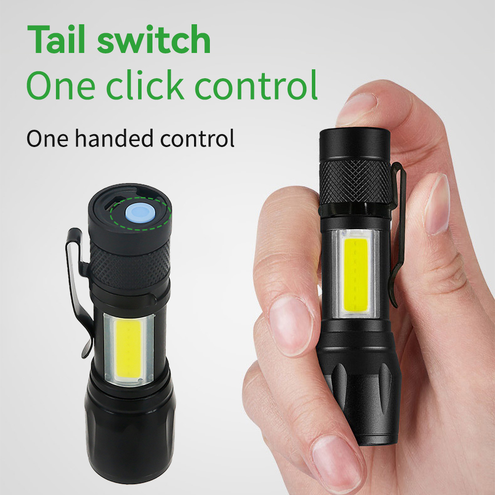 Mini LED Flashlight COB+XPE Po - Stationery Supply recension och pris