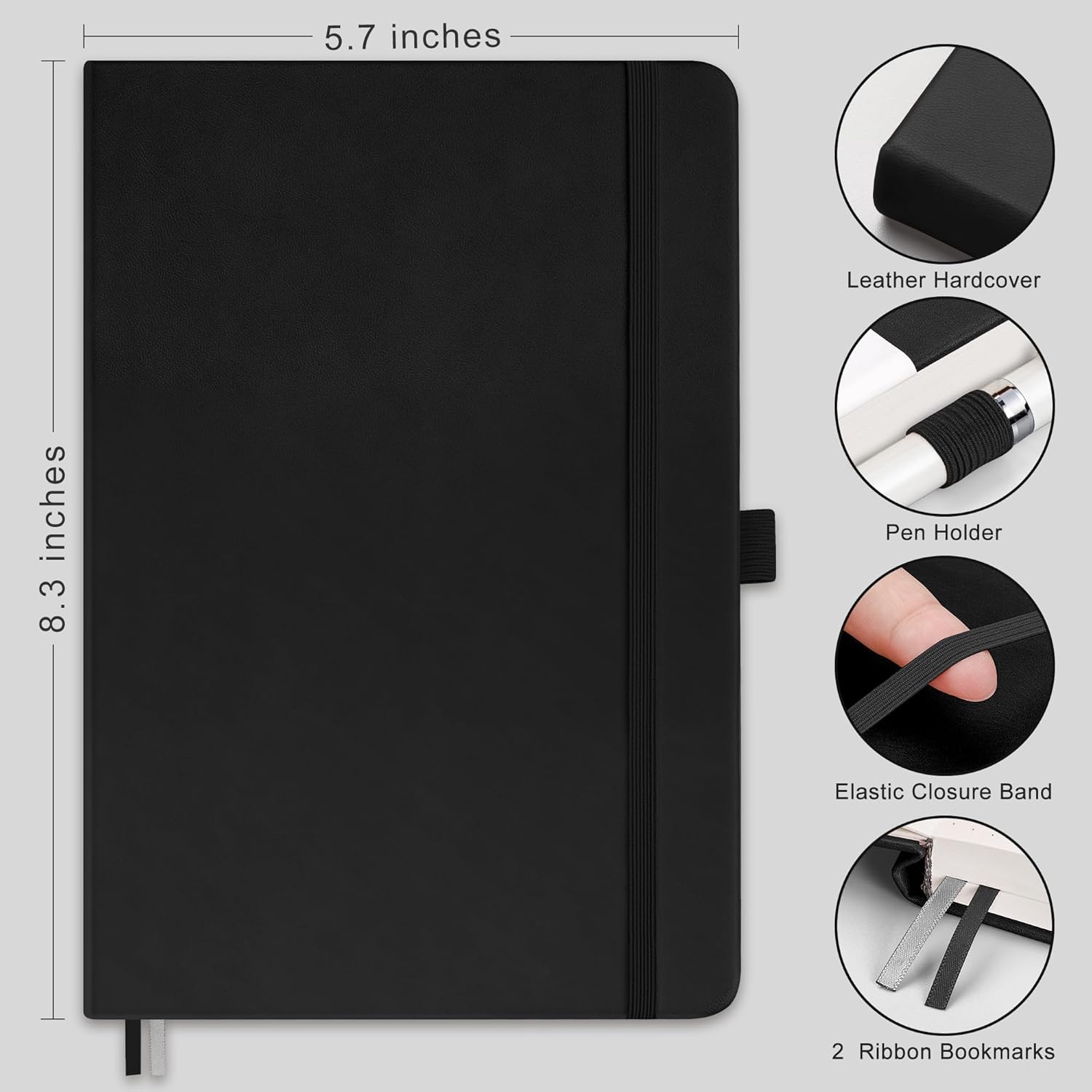 Blank Journal Notebook, A5 Med - Journal Leather Hardcover recension och pris