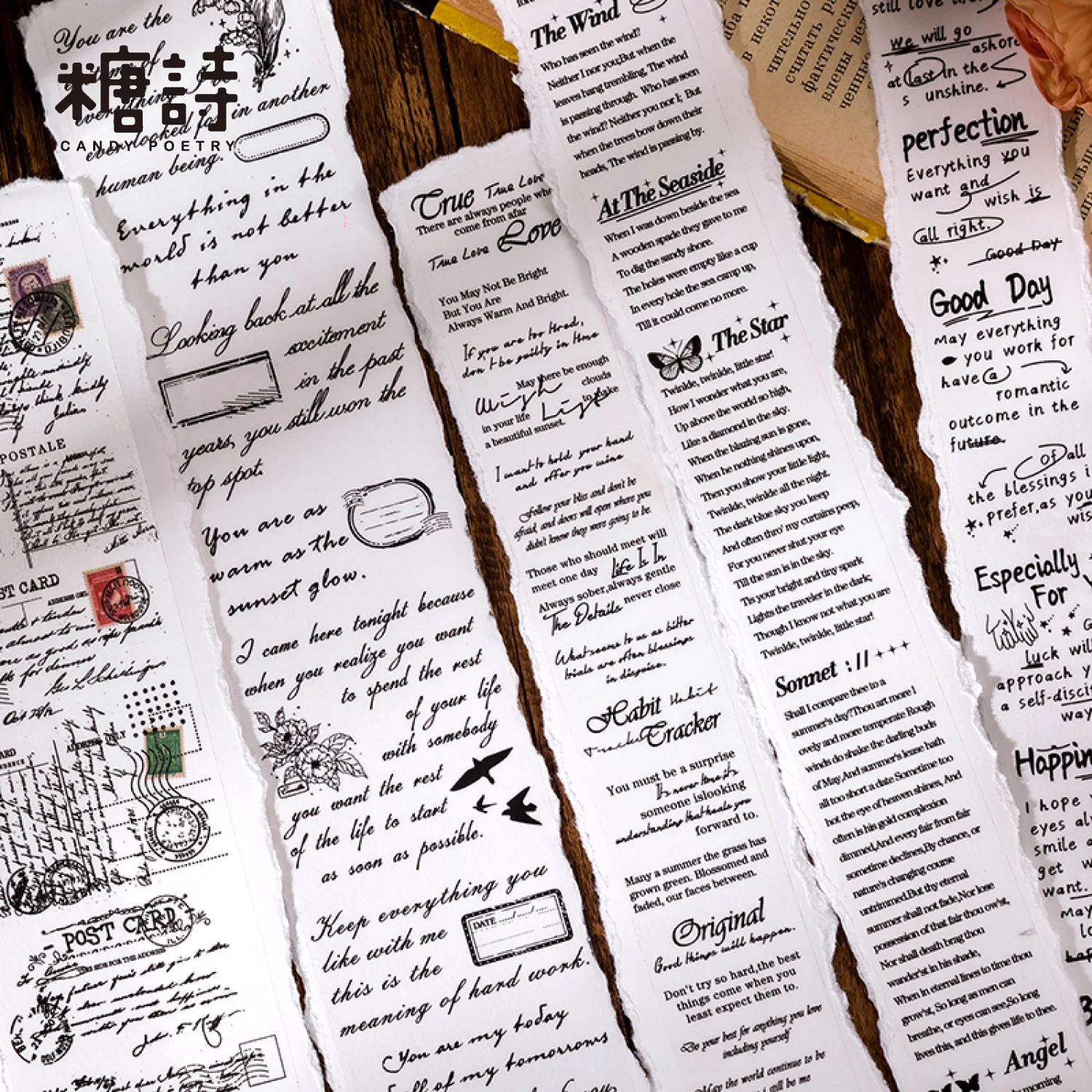 Transparent English Phrase Was - Washi Tape Set recension och pris