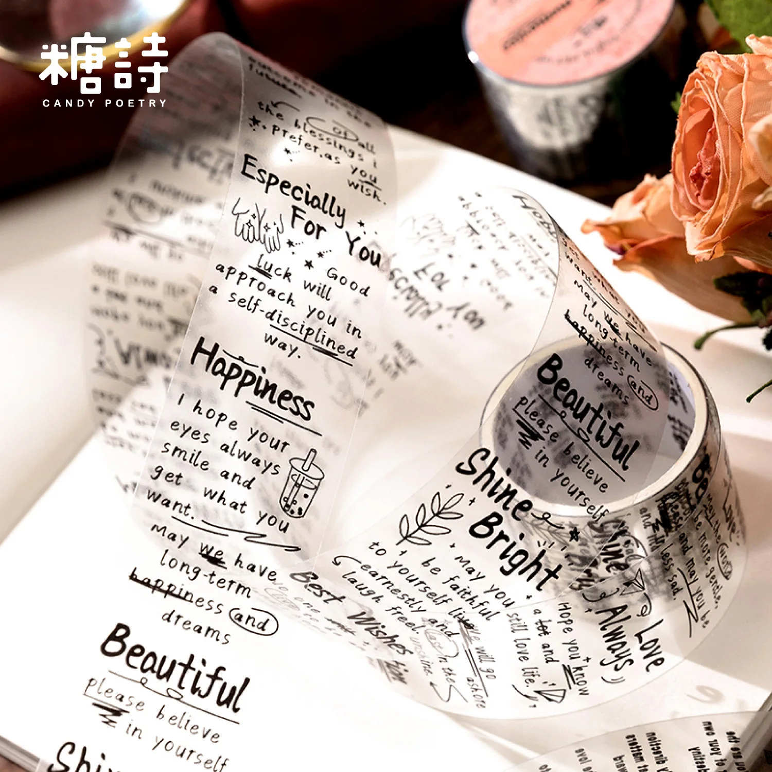 Transparent English Phrase Was - Washi Tape Set recension och pris