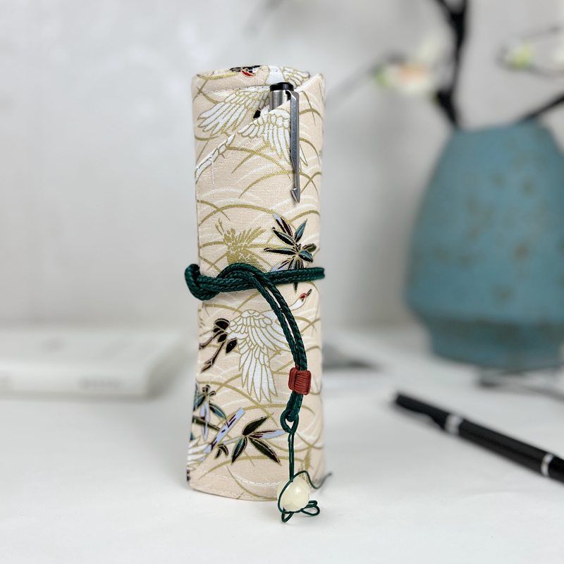 Retro Chinese Style Pen Curtai - Pen Pouch Roll recension och pris