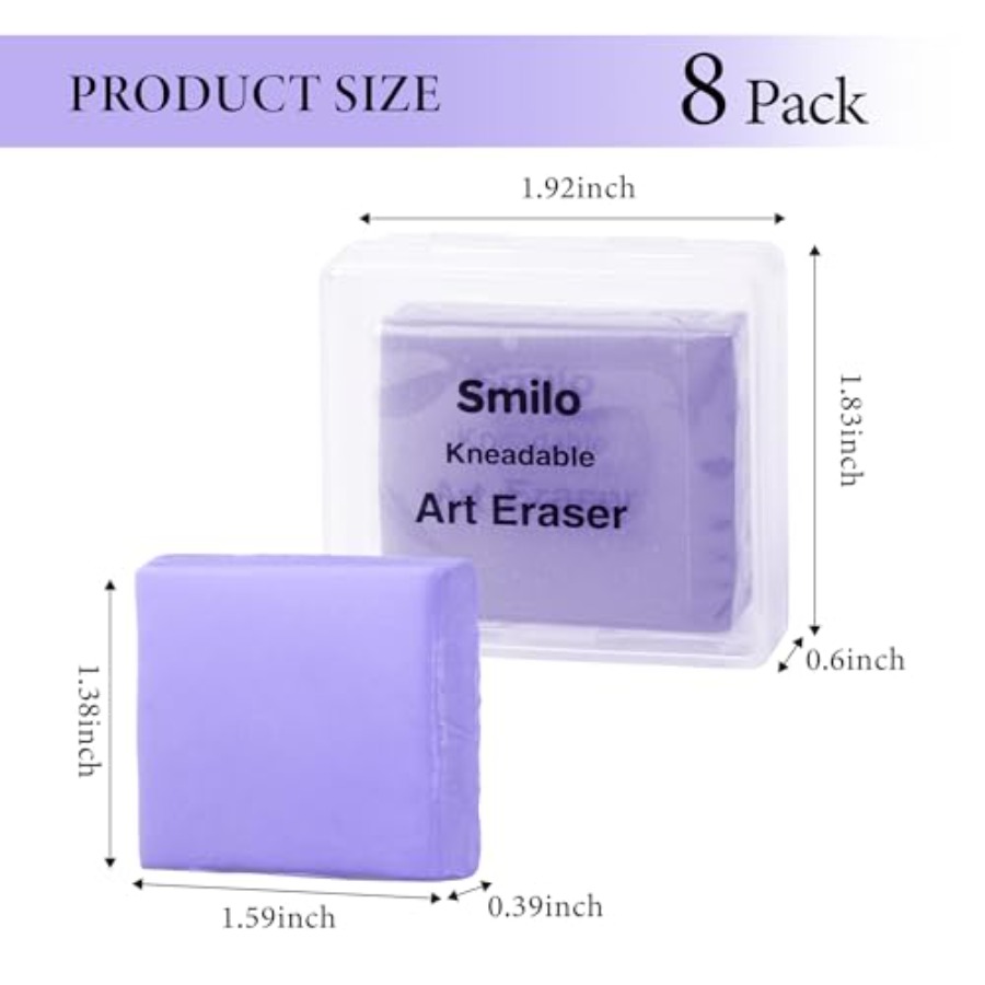 8-Pack Kneaded Erasers Moldabl - Rubber Eraser Kneaded recension och pris