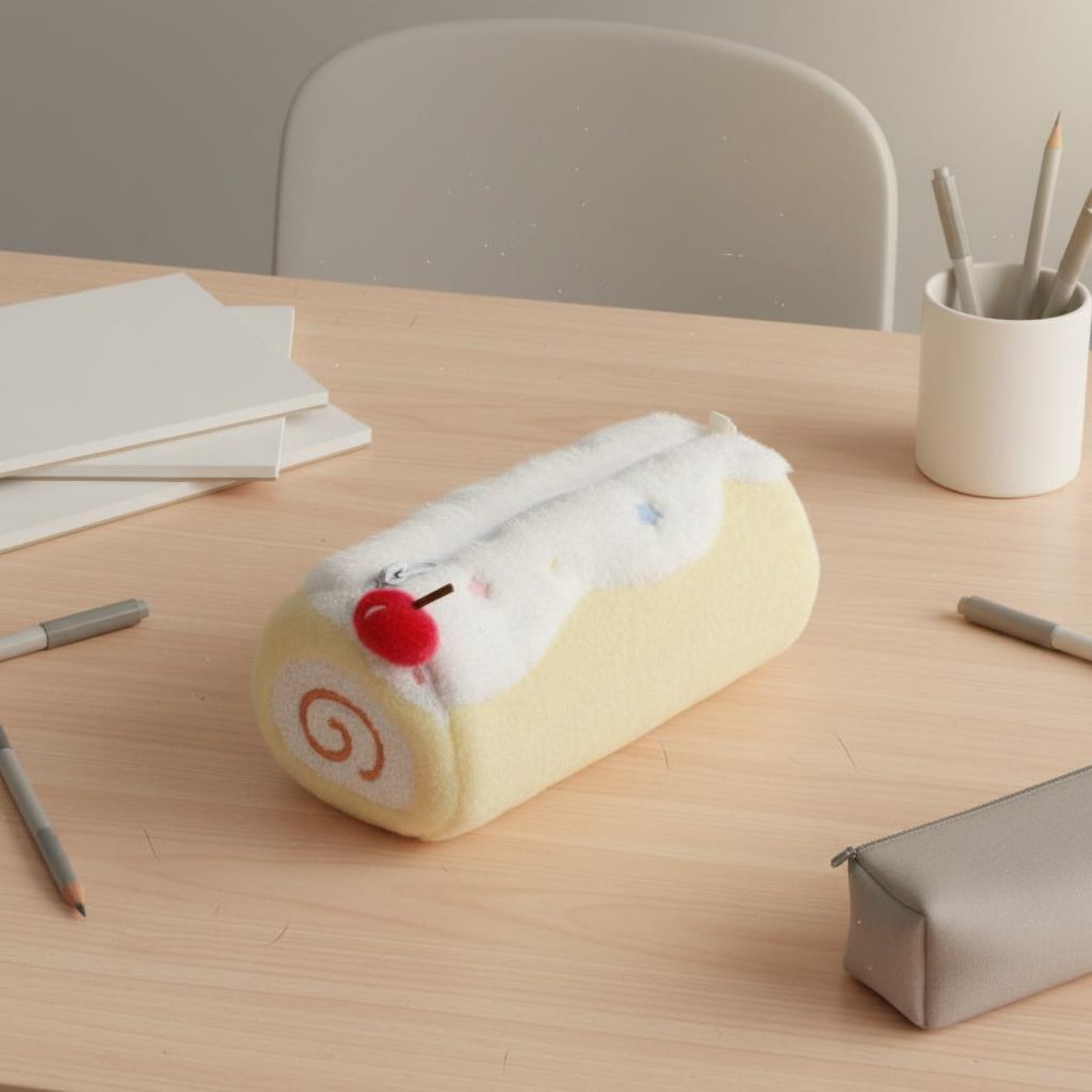 Cake Roll Pen Case Cute Design - Pen Pouch Roll recension och pris