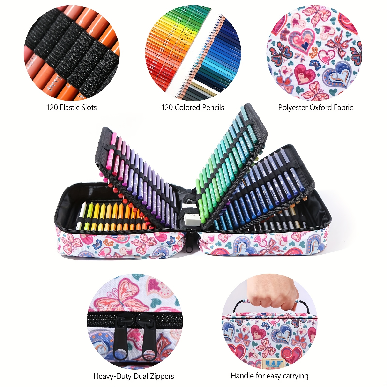 1pc Colored Pencil Case 50/72/ - Pen Pouch Roll recension och pris