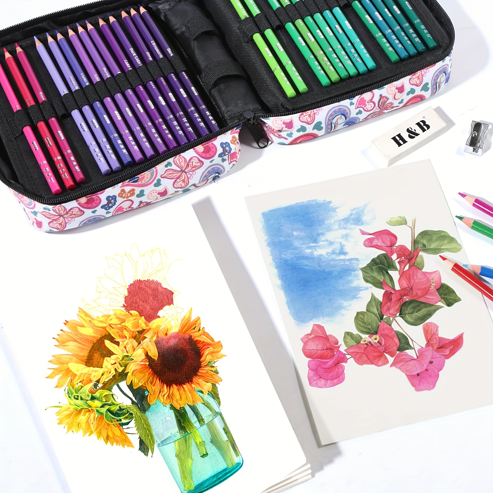 1pc Colored Pencil Case 50/72/ - Pen Pouch Roll recension och pris