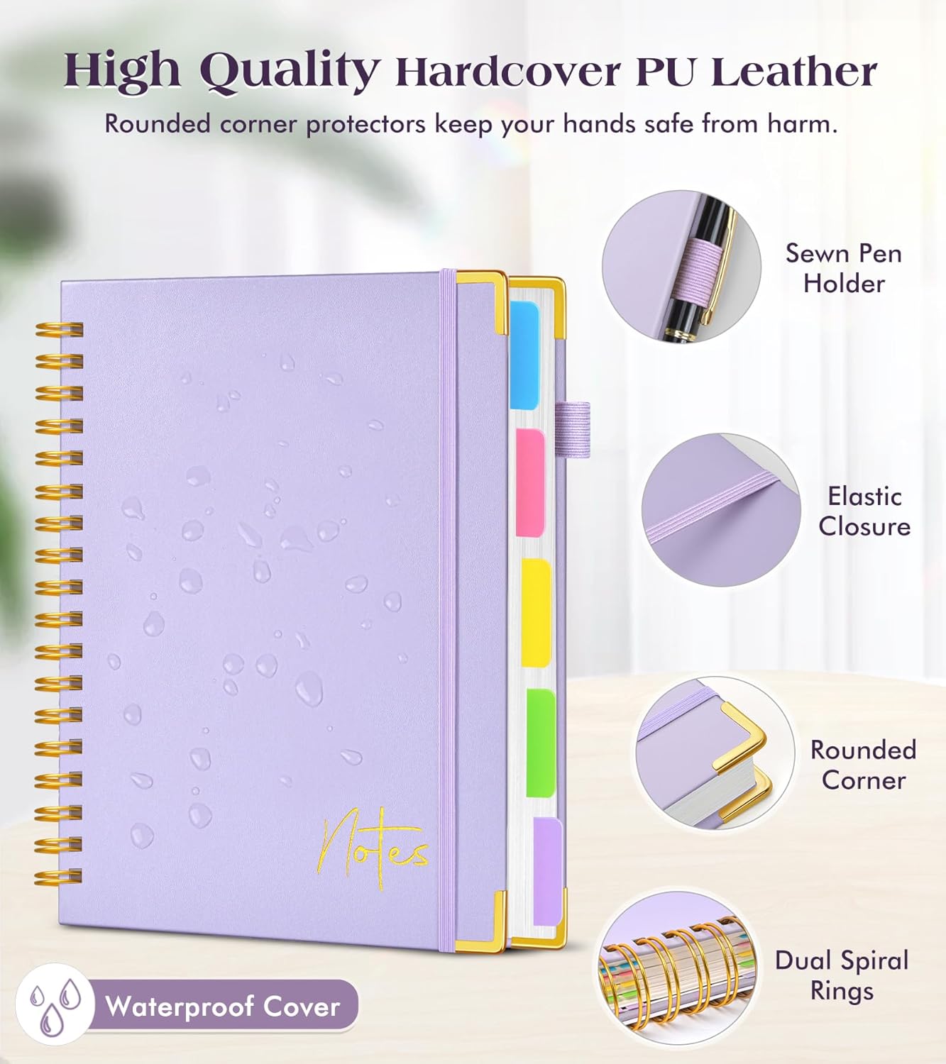 Spiral Notebook Journal with R - Journal Leather Hardcover recension och pris