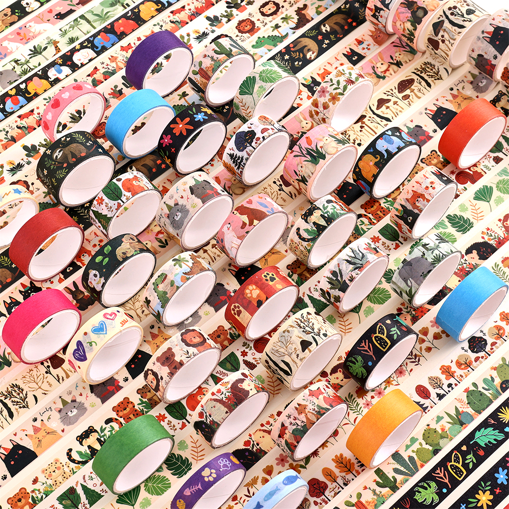 36 Rolls Vintage Animal Party  - Washi Tape Set recension och pris