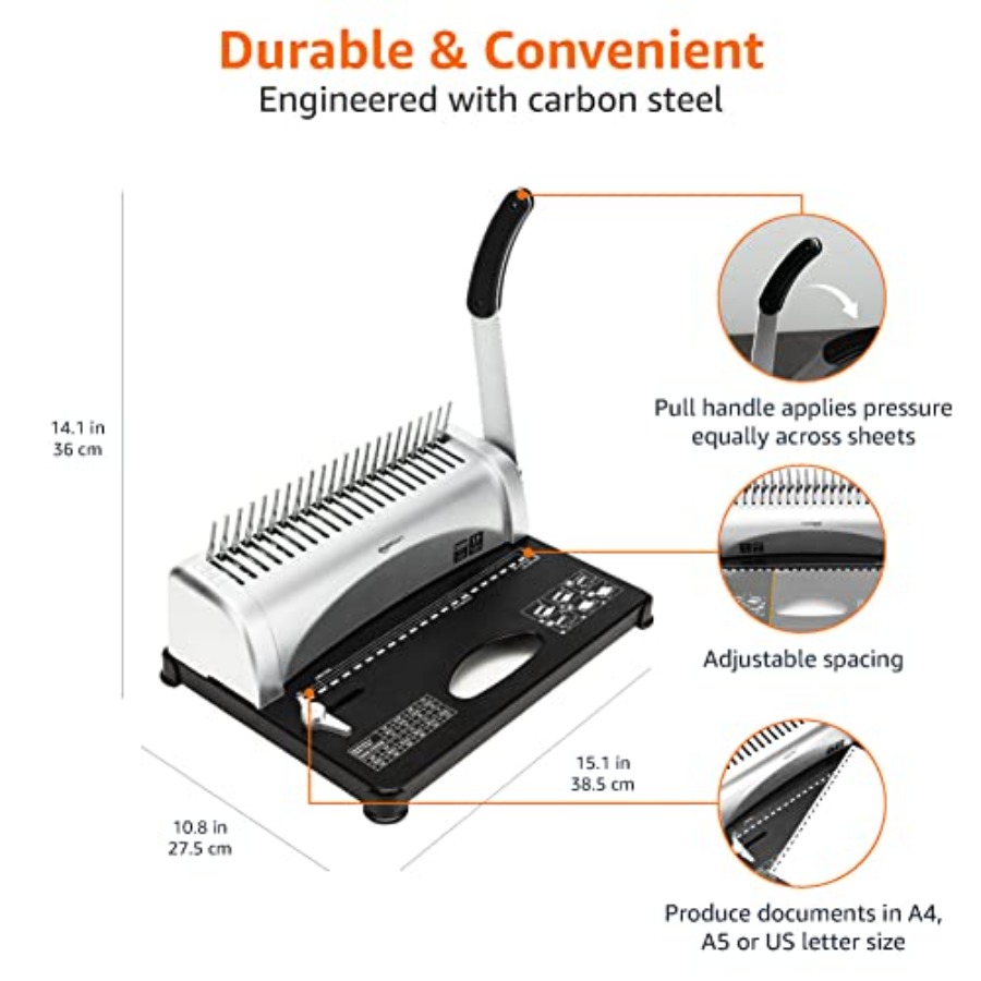 Basics Comb Binding Machine fo - Binding Comb Plastic recension och pris