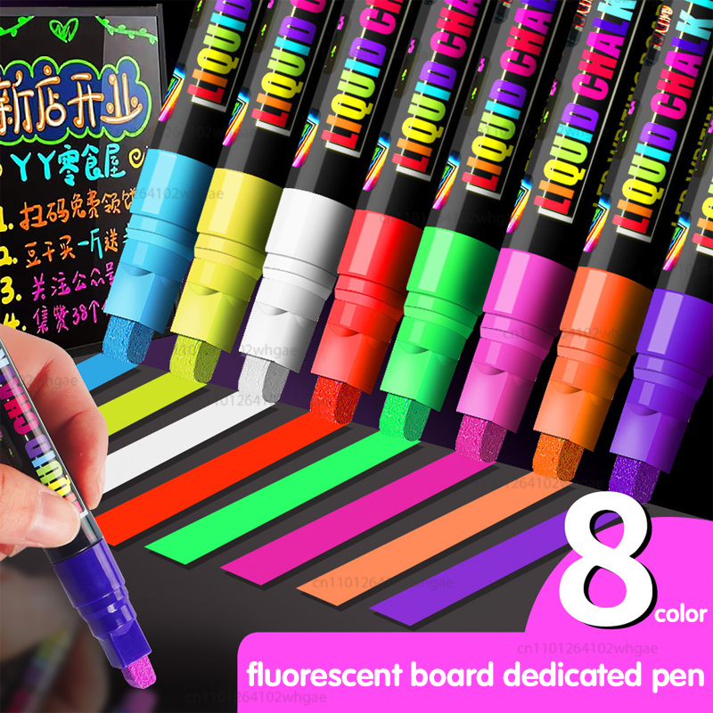 8Color 8mm Liquid Chalk Erasab - Highlighter Set Pastel recension och pris