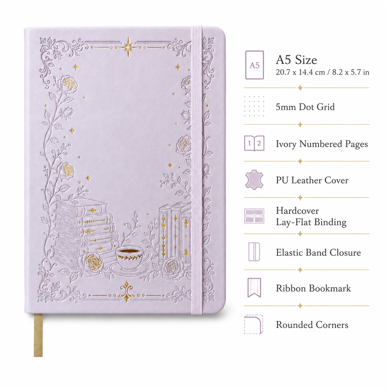 BUKE A5 Dot Grid Notebook PU L - Notebook Dotted A5 recension och pris