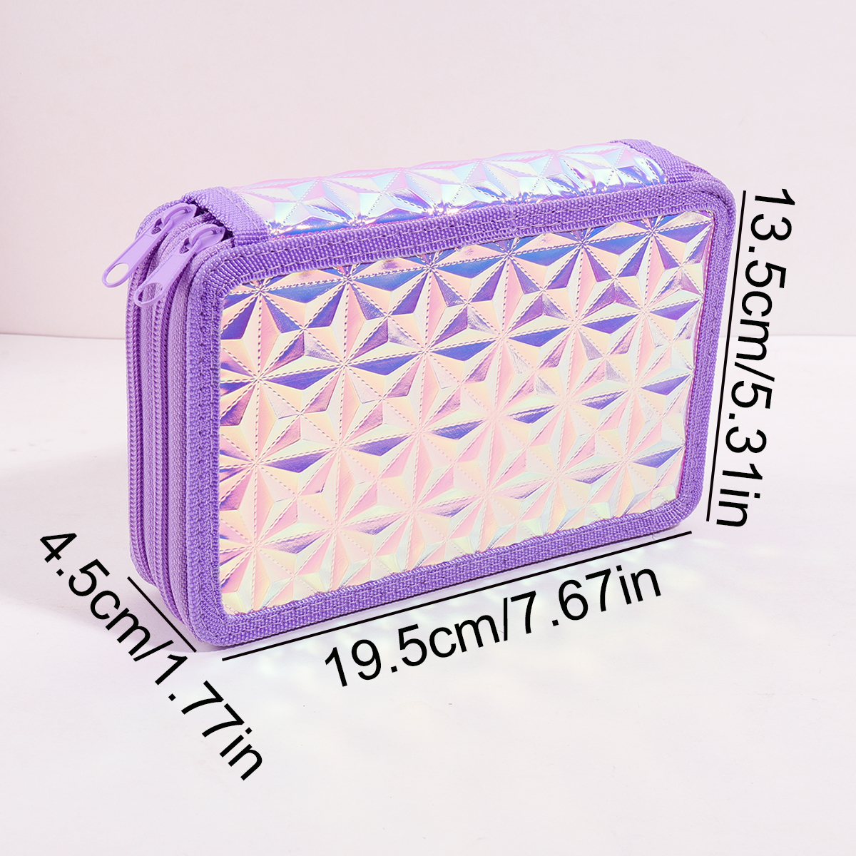 Y2K Purple Holographic Pencil  - Pencil Case Large recension och pris