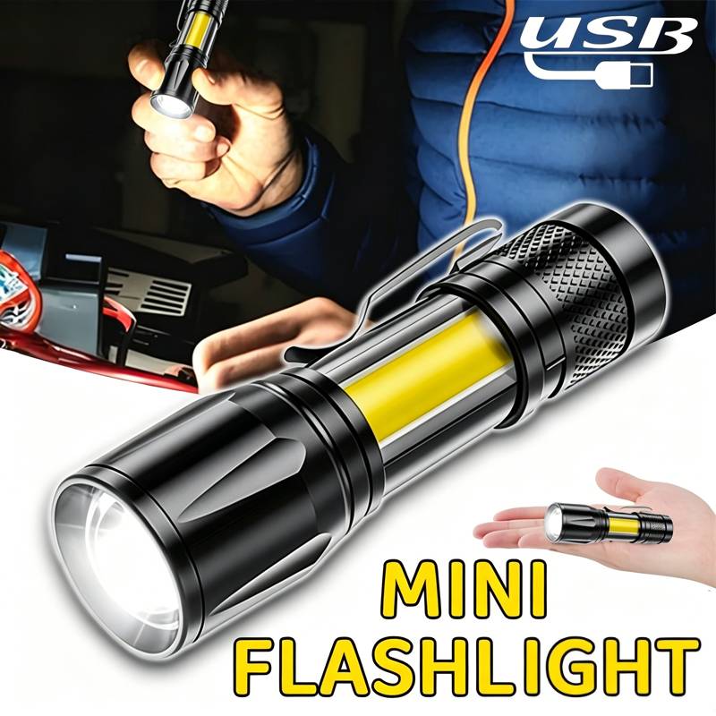 Mini LED Flashlight COB Floodl - Stationery Supply recension och pris
