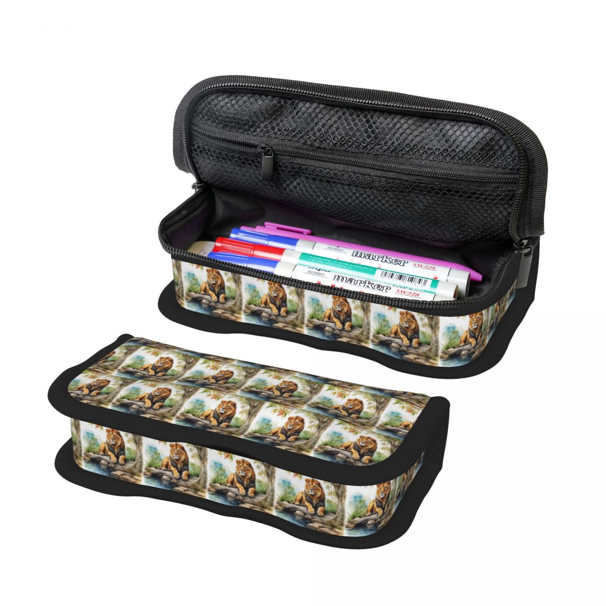 A Lion In A Forest Pencil Case - Lion Stationery & Office Supply(Kunshan)Co.Ltd recension och pris