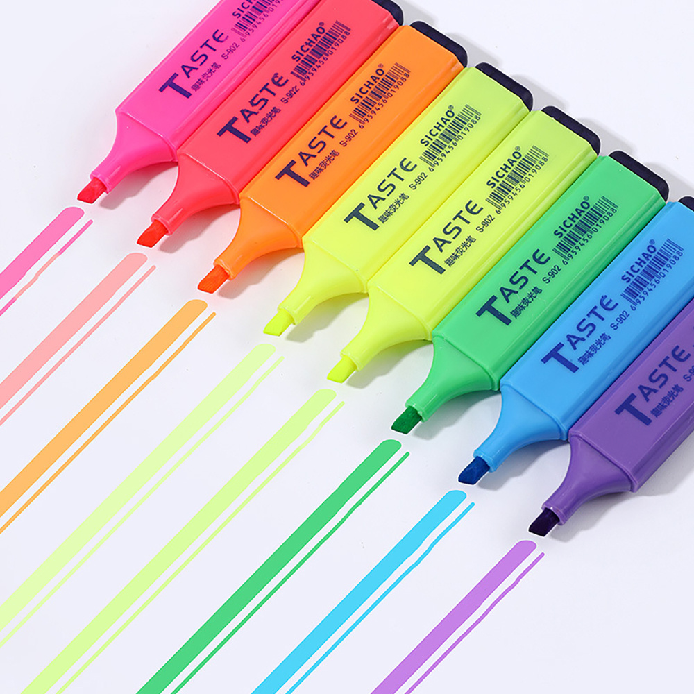 4PCS Fluorescent Highlighter P - Highlighter Set Pastel recension och pris