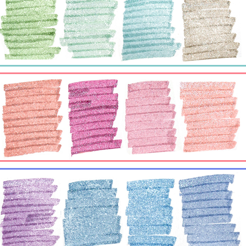 4pcs Glitter Color Shiny Pens  - Highlighter Set Pastel recension och pris