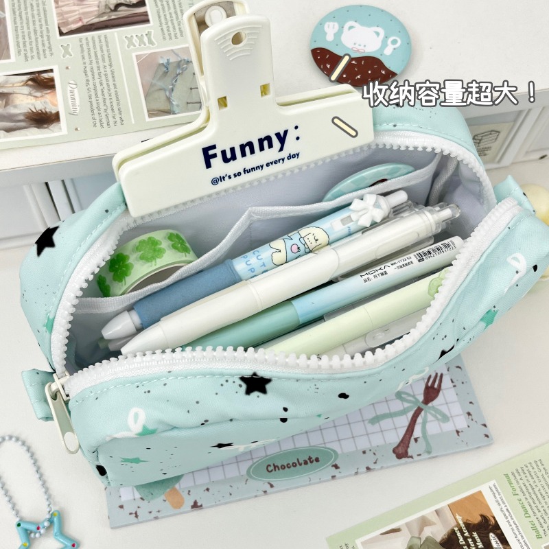 Ins Style Mint Star Mini Squar - Pencil Case Large recension och pris