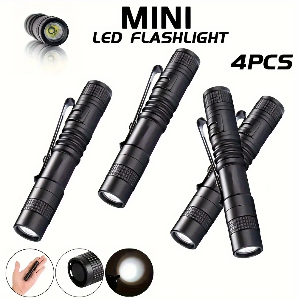 1-4PCS Mini Portable LED Pen L - Stationery Supply recension och pris