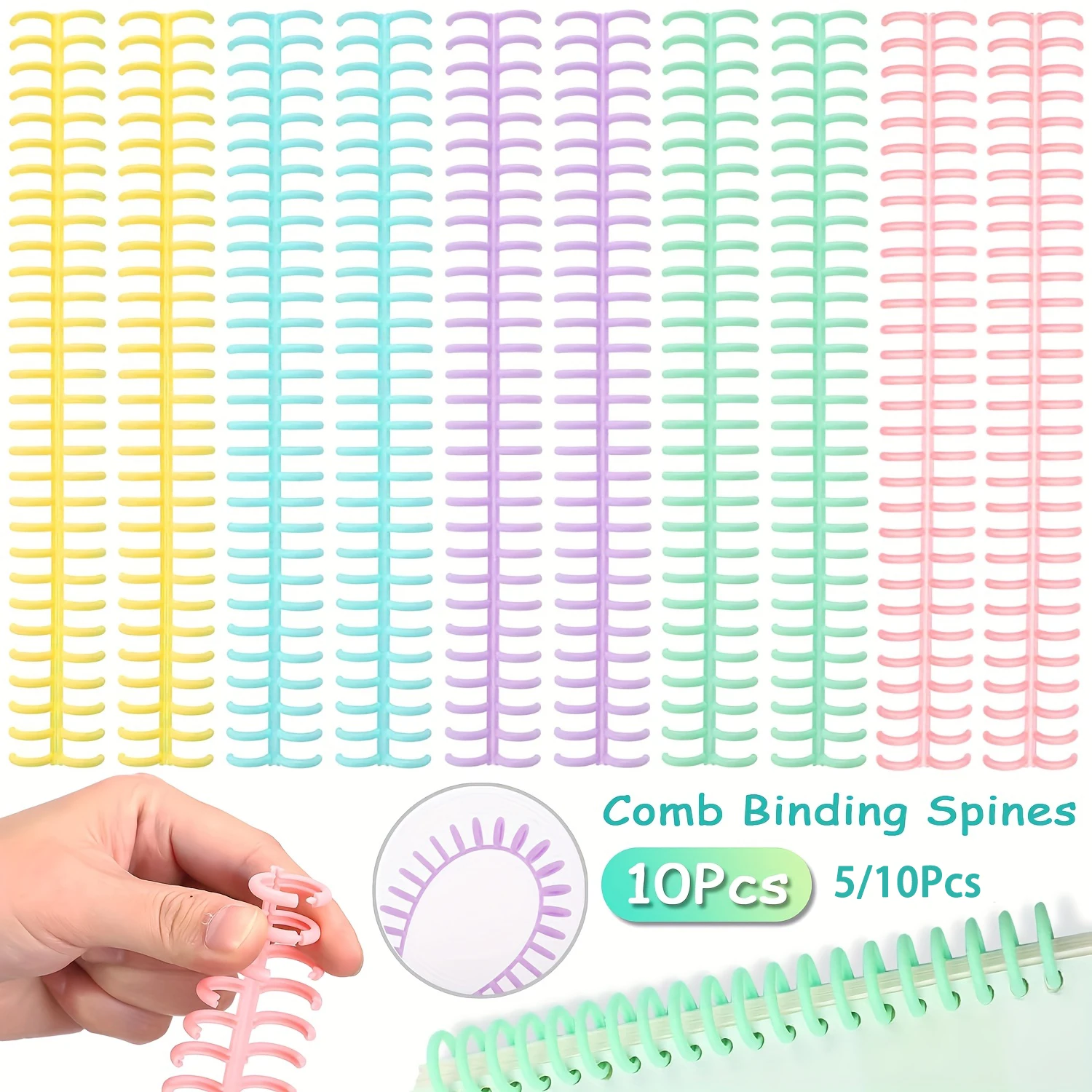 5-10PCS Comb Binding Spines Pl - Binding Comb Plastic recension och pris