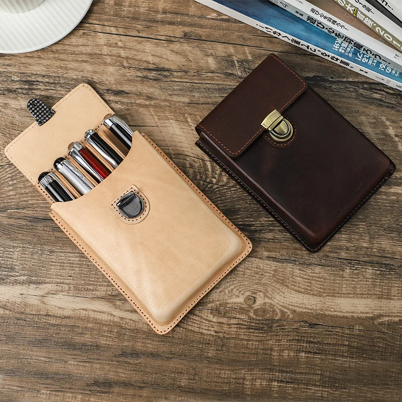 Luxury Genuine Leather Handcra - Pen Pouch Roll recension och pris