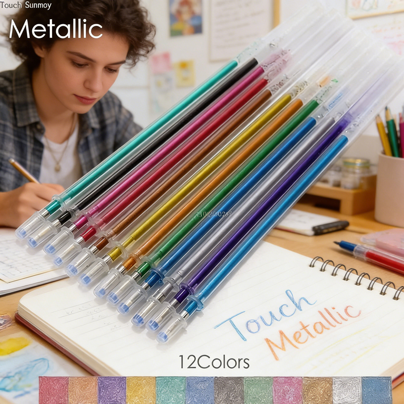 12-100 Color Gel Pen Refills S - Highlighter Set Pastel recension och pris