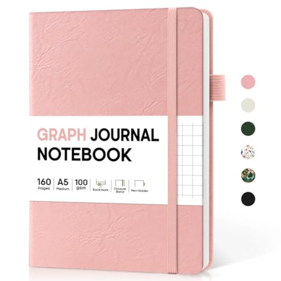 A5 Graph Journal Notebook for  - Journal Leather Hardcover recension och pris
