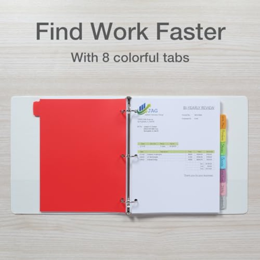 Poly Binder Dividers, 3 Hole P - Binding Comb Plastic recension och pris