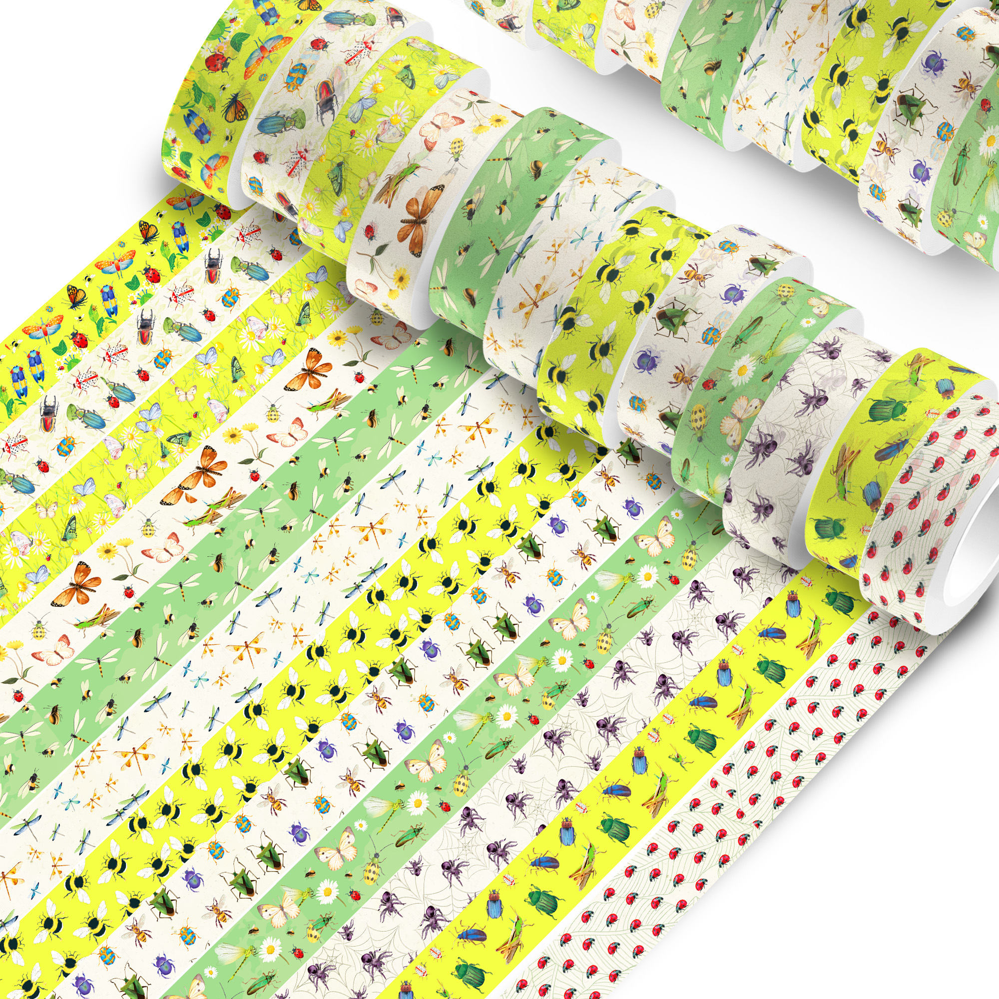 12 Rolls Cartoon Insect Bee Bu - Washi Tape Set recension och pris