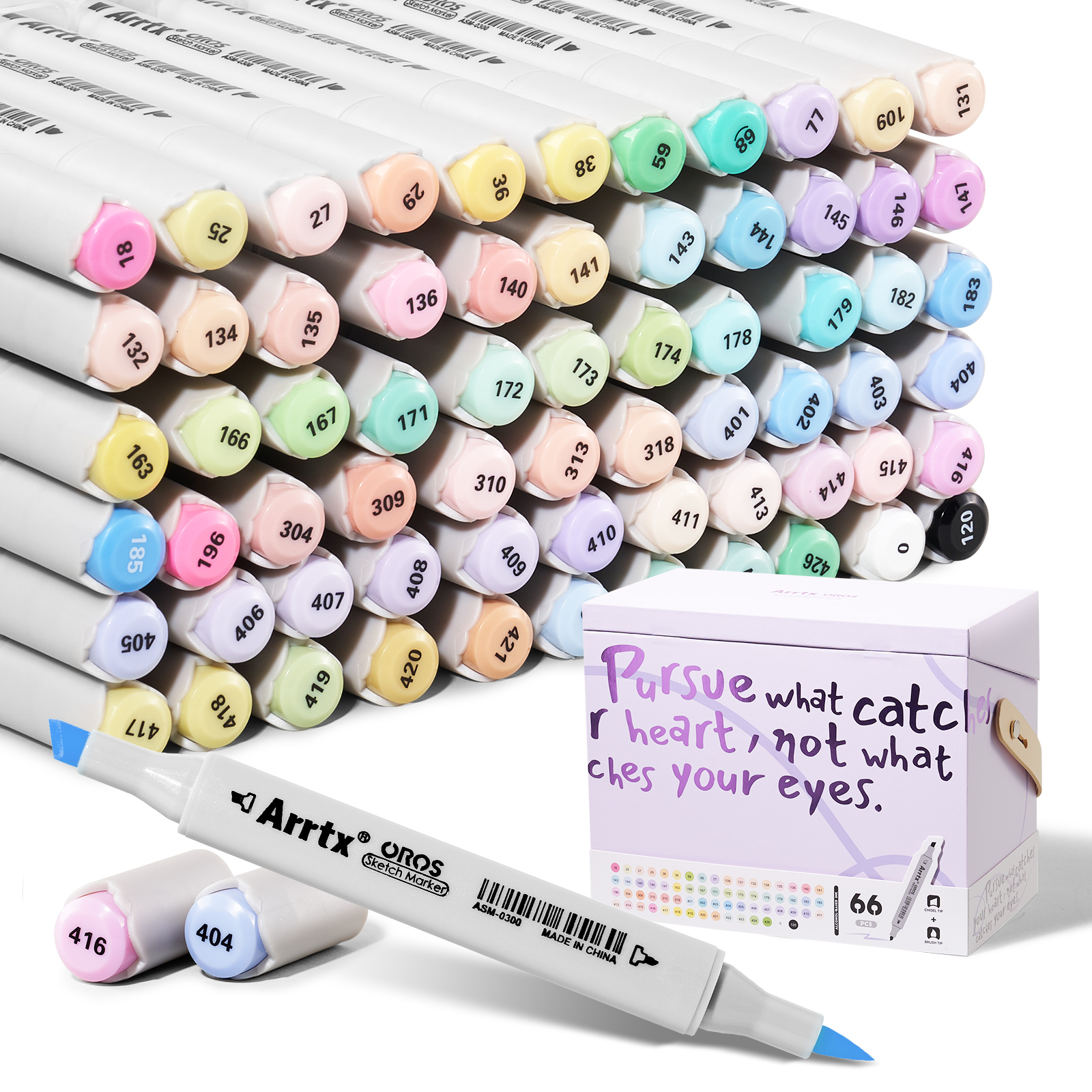 Arrtx Oros 66 Pastel Colors Al - Highlighter Set Pastel recension och pris