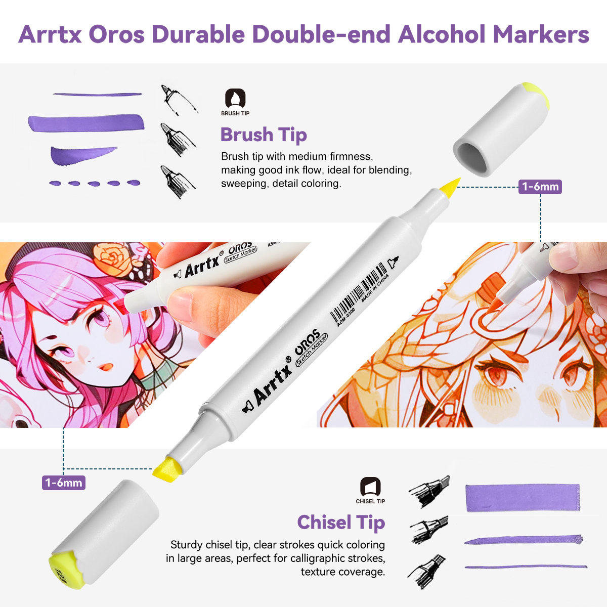 Arrtx Oros 66 Pastel Colors Al - Highlighter Set Pastel recension och pris