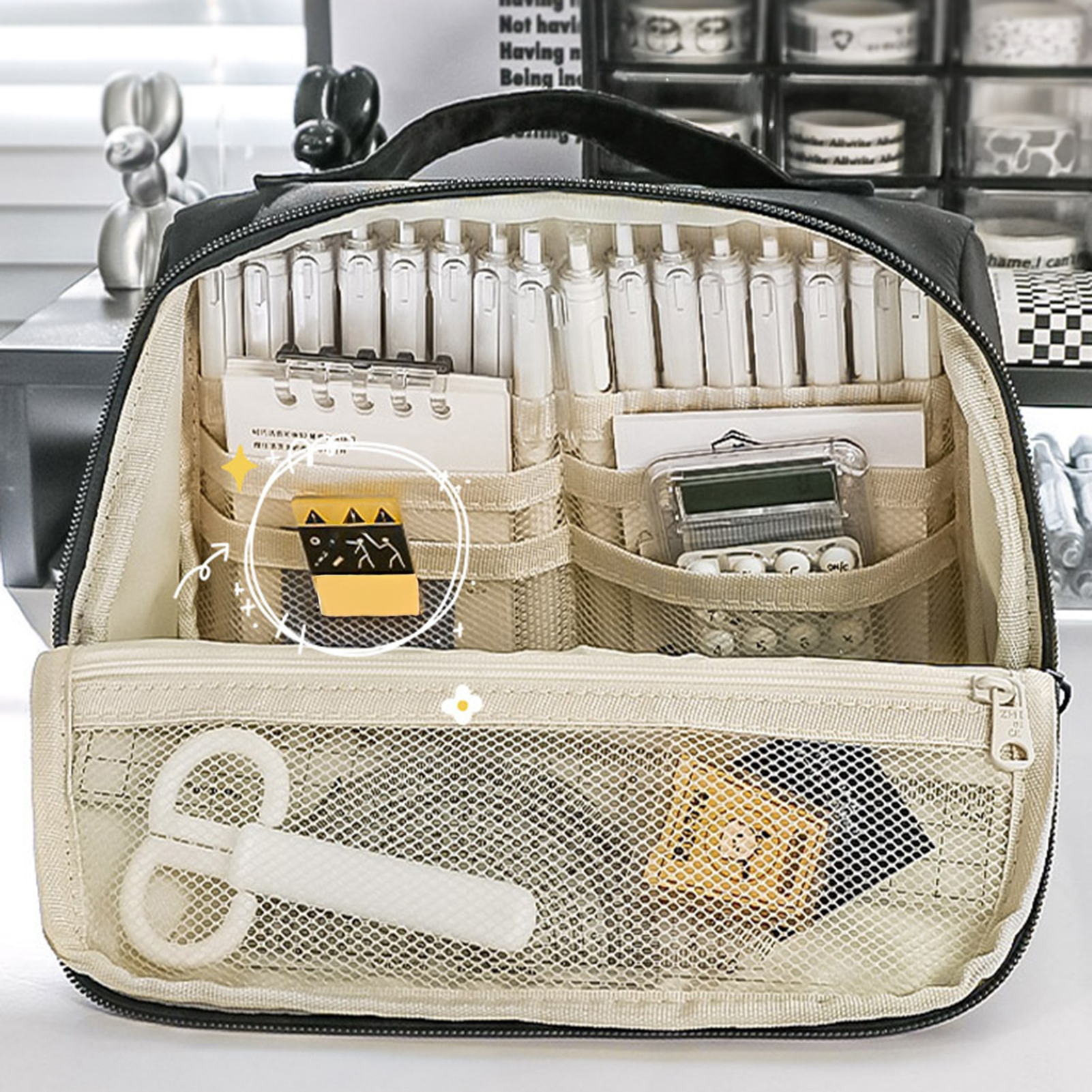 Large Capacity Pencil Case Bla - Pen Pouch Roll recension och pris