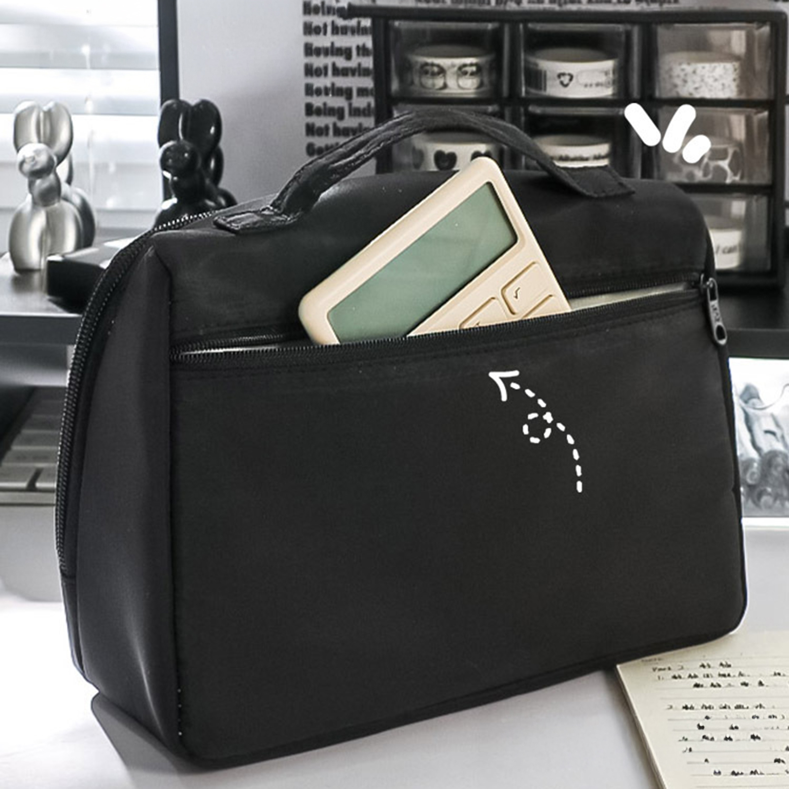 Large Capacity Pencil Case Bla - Pen Pouch Roll recension och pris