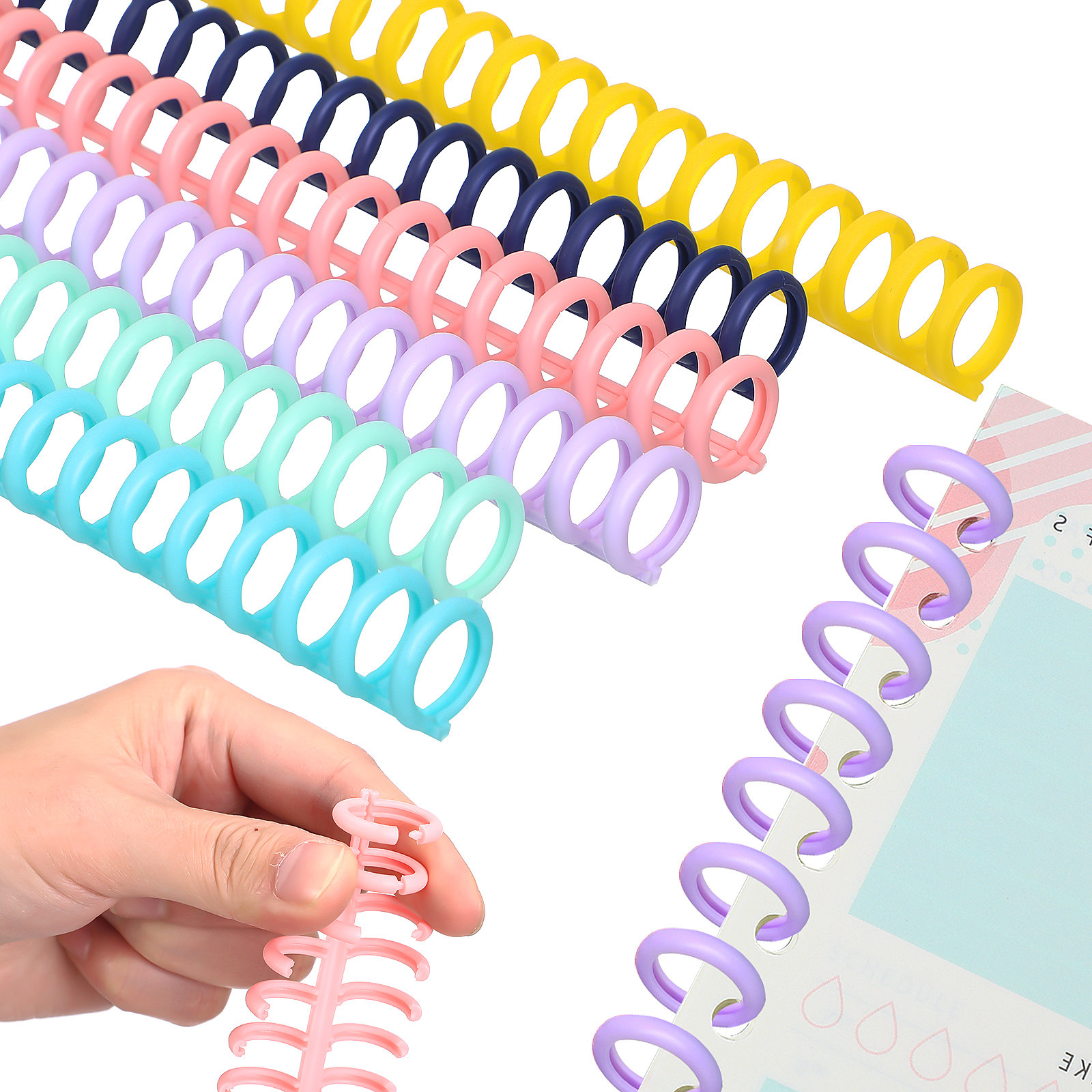 12Pcs Binding Spine Plastic Ri - Binding Comb Plastic recension och pris