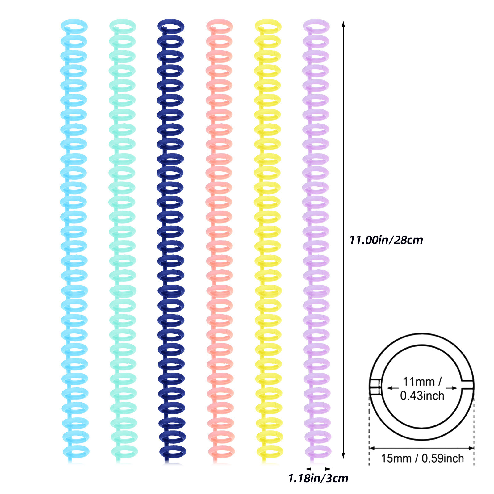 12Pcs Binding Spine Plastic Ri - Binding Comb Plastic recension och pris